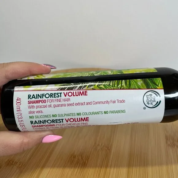 The Body Shop Rainforest Volume Shampoo For Fine Hair 400 mL 13.5 oz Pracaxi Oil